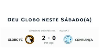 Globo FC vence Confiança por 2 a 0 e se recupera no Grupo A da Série C