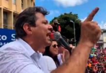 Haddad convoca para manifestações: “amanhã é dia de começar a salvar o país destes lunáticos”
