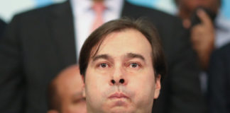 Maia: “O mais grave não é o filho de Bolsonaro” Deputado Rodrigo Maia durante lançamanto da sua pré candidatura a presidência da república , pelo DEM. Brasilia, Foto: Sérgio Lima / Poder 360