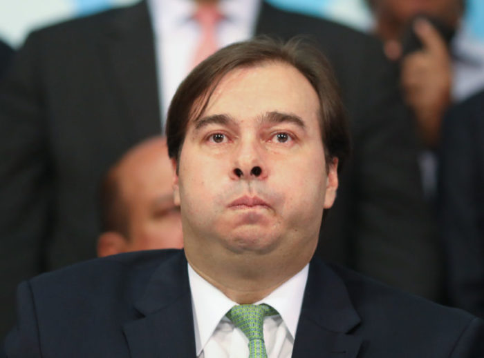 Deputado Rodrigo Maia durante lançamanto da sua pré candidatura a presidência da república , pelo DEM. Brasilia, Foto: Sérgio Lima / Poder 360