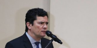 Não vi nada de mais, diz Moro sobre mensagens com procurador da Lava Jato O ministro Sergio Moro, durante evento em Manaus - Carl de Souza/AFP