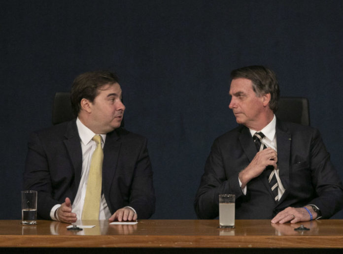 Rodrigo Maia e Jair Bolsonaro