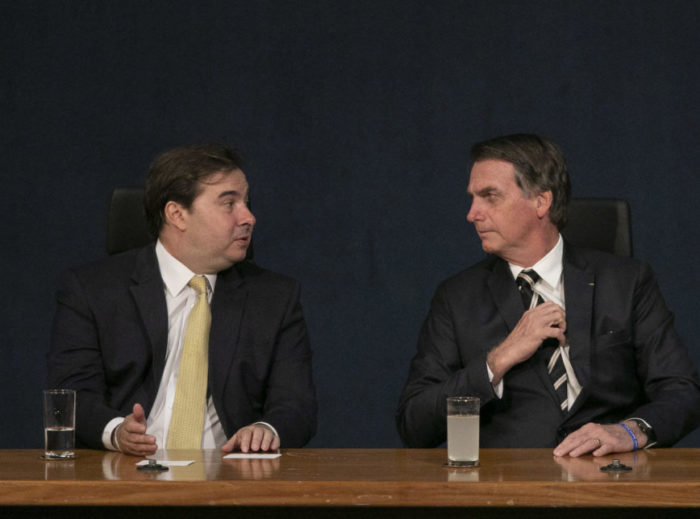 Rodrigo Maia e Jair Bolsonaro