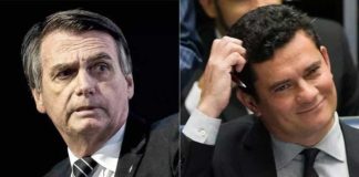 Presidente Jair Bolsonaro tem encontro com Ministro Sérgio Moro O presidente Jair Bolsonaro e o juiz federal Sergio Moro (Dida Sampaio/Estadão Conteúdo - Lula Marques/PT)