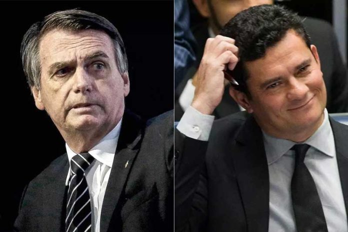O presidente Jair Bolsonaro e o juiz federal Sergio Moro (Dida Sampaio/Estadão Conteúdo - Lula Marques/PT)