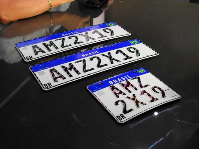 Placas do modelo Mercosul