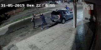 Vídeo mostra momento em que PM da reserva que morreu em assalto é baleado na Grande Natal