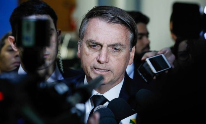 O presidente Jair Bolsonaro durante entrevista no Palácio do Planalto Foto: Isac Nobrega / Presidência