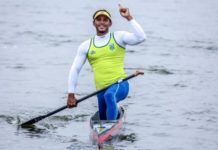 Brasil é ouro na canoagem, taekwondo e triatlo revezamento misto BRASILEIRO IZAQUIAS QUEIROZ FOI CANOAGEM VELOCIDADE. FOTO: DIVULGAÇÃO/MINISTÉRIO DO ESPORTE