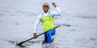 Brasil é ouro na canoagem, taekwondo e triatlo revezamento misto BRASILEIRO IZAQUIAS QUEIROZ FOI CANOAGEM VELOCIDADE. FOTO: DIVULGAÇÃO/MINISTÉRIO DO ESPORTE