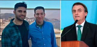“Vou defender a democracia do país dos meus filhos”, diz Glenn, em resposta a Bolsonaro Glenn Greenwald, Jair Bolsonaro