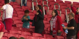 Inter e Grêmio se solidarizam com torcedora agredida ao lado do filho em Gre-Nal Gre-Nal teve confusão nas arquibancadas do Beira-Rio Foto: Reprodução