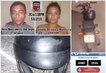 Casal é Preso com Moto Roubada em Ceará-Mirim