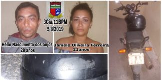 Casal é Preso com Moto Roubada em Ceará-Mirim