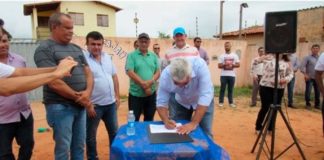 Assinatura da ordem de serviço de mais uma obra em Maxaranguape Assinatura de Obra em Maxaranguape