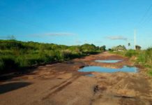 RN-160, no município de Ceará-Mirim, está intransitável