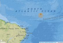 Terremoto de magnitude 5.8 atinge região do Atlântico próxima do nordeste brasileiro Crédito: Reprodução/Earth Quake Track