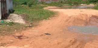 Criminosos matam pai e deixam filho baleado na Grande Natal Pedreiro foi assassinado e filho ficou ferido na Redinha Nova, na Grande Natal. — Foto: Mariana Rocha/Inter TV Cabugi