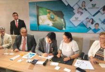 Em Natal, ministro da Saúde assina liberação de R$ 84,5 milhões para assistência hospitalar em 51 cidades do RN Ao lado da governadora Fátima Bezerra, ministro da Saúde, Luiz Henrique Mandetta, assina a liberação de R$ 84,5 milhões para o governo potiguar — Foto: Heloísa Guimarães/Inter TV Cabugi