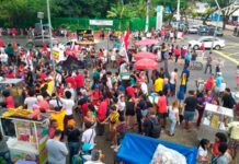 Natal tem protesto contra cortes de recursos da educação e reforma da Previdência NATAL, 15h23: Manifestantes fecham avenida Salgado Filho, no bairro Tirol, em Natal — Foto: Rafael Barbosa/G1