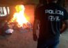 Polícia Civil incinera 52 mil bonés falsificados na Grande Natal Incineração aconteceu nesta sexta-feira (16) — Foto: Divulgação