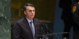 Imprensa internacional repercute discurso de Bolsonaro na assembleia da ONU Jair Bolsonaro, discurso na Assembléia da ONU - © Don Emmert/AFP