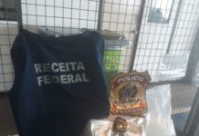 Receita apreende mais de 46 quilos de heroína no Aeroporto do Galeão A droga procedente de Roma, com origem na China, estava entre os itens de produtos importados - Divulgação Receita Federal