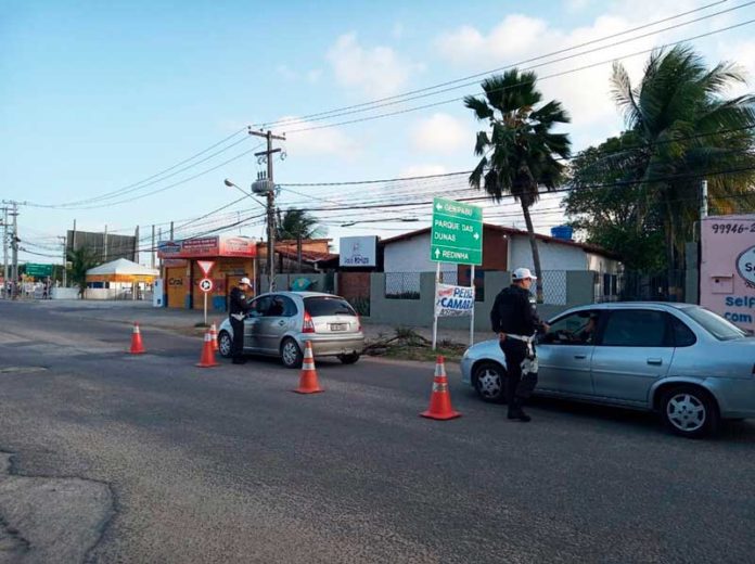 Bliz foi realizada na Avenida Moema Tinoco, na Zona Norte de Natal, caminho das praias do litoral Norte — Foto: PMRN