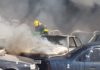 Cerca de 30 carros pegam fogo em pátio de apreensão veicular em BH Corpo de Bombeiros de Minas Gerais