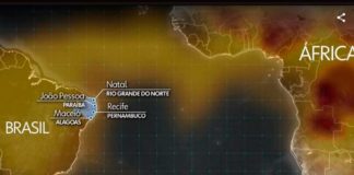 Fuligem de queimadas na África poluem ar em Natal, Maceió, João Pessoa e Recife Fumaça da África viaja pelo Atlântico e atinge cidades do Litoral Nordestino — Foto: Reprodução/Jornal Nacional