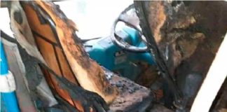 Ônibus com estudantes pega fogo no Rio Grande do Norte