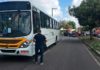 Motociclista morre em acidente com ônibus na Zona Sul de Natal Acidente aconteceu nesta tarde com ônibus e moto na avenida Ayrton Senna, em Natal — Foto: Heloísa Guimarães/Inter TV Cabugi