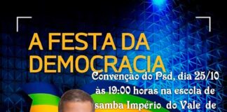 Convenção do PSD em Ceará-Mirim, será no dia 25 de outubro, numa escola de samba