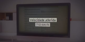 Motorista é ‘flagrada’ a 710 km/h em rodovia de Brasília Multa aponta suposta velocidade atingida por carro em Brasília — Foto: TV Globo/Reprodução