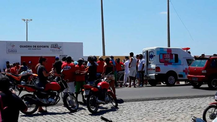 Criança de 10 anos morreu após ser atropelada por caminhão em Angicos, no RN — Foto: Gilberto Rocha