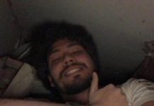 Sobrevivente de desabamento em Fortaleza envia selfie sob escombros O estudante David Sampaio, em foto enviada por ele mesmo após o desabamento do Edifício Andréa, em Fortaleza