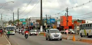 Trecho da BR-101 é parcialmente interditado para obras no Gancho de Igapó em Natal Obras no Gancho de Igapó causam interdição de trecho da BR-101 na Zona Norte de Natal — Foto: Reprodução/Inter TV Cabugi