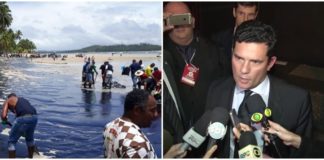 Sergio Moro ignora esforços do povo para limpar óleo no Nordeste