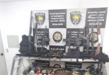 Polícia Civil prende integrantes de quadrilha especializada em assaltos a carros-fortes e bancos no RN Material foi apreendido em fevereiro depois que policiais da Deicor trocaram tiros com bandidos em Taipu, interior do RN — Foto: Divulgação/Polícia Civil