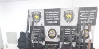 Polícia Civil prende integrantes de quadrilha especializada em assaltos a carros-fortes e bancos no RN Material foi apreendido em fevereiro depois que policiais da Deicor trocaram tiros com bandidos em Taipu, interior do RN — Foto: Divulgação/Polícia Civil