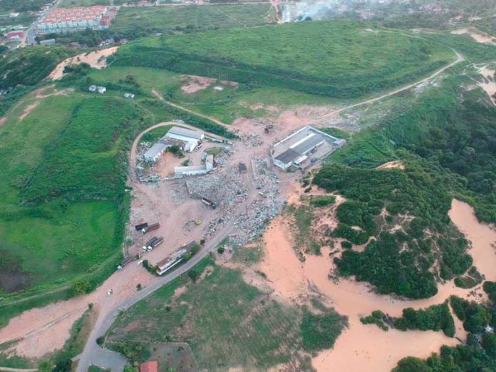 Estação de transbordo de resíduos sólidos do bairro Cidade Nova, em Natal — Foto: Rafael Fernandes/Inter TV Cabugi