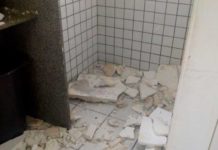 Teto de banheiro de hospital desaba sobre paciente idosa na Grande Natal