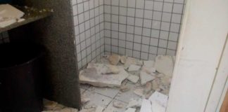 Teto de banheiro de hospital desaba sobre paciente idosa na Grande Natal