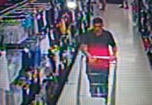 Homem é flagrado roubando bolsa com R$ 2 mil em supermercado em Natal Homem circulava em supermercado de Natal com carrinho de compras vazio. Minutos depois, ele roubou uma bolsa com R$ 2 mil — Foto: Divulgação/Polícia Civil