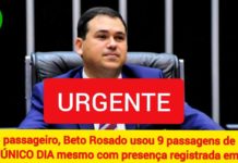 Urgente: Com aspectos duvidosos, Beto Rosado pegou 9 voos em 1 único dia e ainda registrou presença em sessão. Veja detalhes.