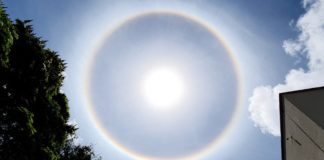 Fenômeno ‘halo solar’ chama atenção no último dia de 2019 em Natal Halo solar aconteceu nesta manhã em Natal — Foto: Reprodução/Inter TV Cabugi