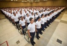 Desclassificados do concurso da PM têm até terça-feira (7) para solicitar revisão de documentos, diz Governo do RN Aula inaugural do Curso de Formação da PM aconteceu na sexta-feira passada — Foto: Elisa Elsie