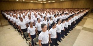 Desclassificados do concurso da PM têm até terça-feira (7) para solicitar revisão de documentos, diz Governo do RN Aula inaugural do Curso de Formação da PM aconteceu na sexta-feira passada — Foto: Elisa Elsie