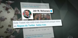 Twitter apaga publicações de Jair Bolsonaro por violarem regras da rede