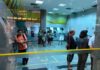 Porta de terminal bancário trava e clientes ficam presos por mais de uma hora em Natal Susto ocorreu na tarde de sábado (29) — Foto: Lucas Cortez/Inter TV Cabugi